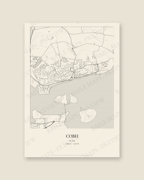Cobh, Co. Cork — Line art, Print only