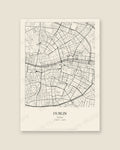 Dublin, City Centre — Line art, Print only